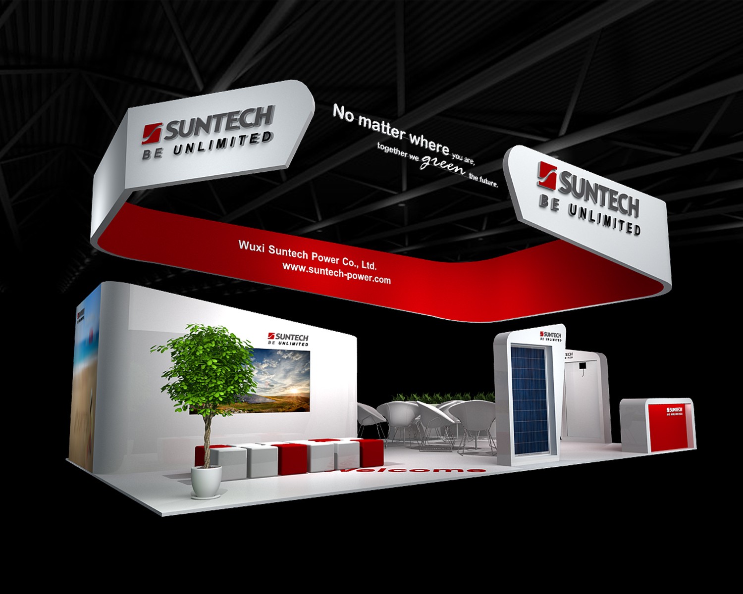 尚德太陽(yáng)能展臺(tái)