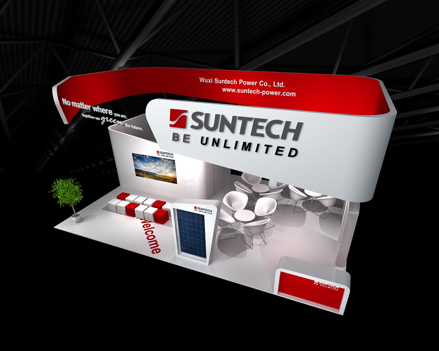 尚德太陽(yáng)能展臺(tái)